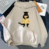 Толстовка с капюшоном «Мастерский кот снова в депрессии» для женщин Harajuku Kawaii Saku Yukichi, толстовки унисекс, пуловеры с аниме, толстовки