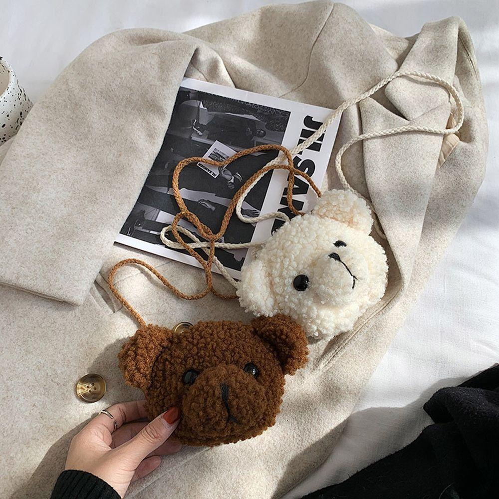 Backpack Smile Bear Plush Purses Plush Bear Shoulder Bag Smile Bear Plush Bag Diagonal Women Bag
