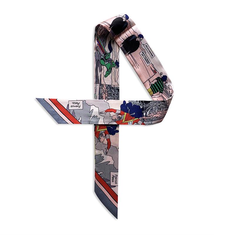 2024 Silk Twilly Scarf: Stylish Ribbon for Bag Handles & Hair