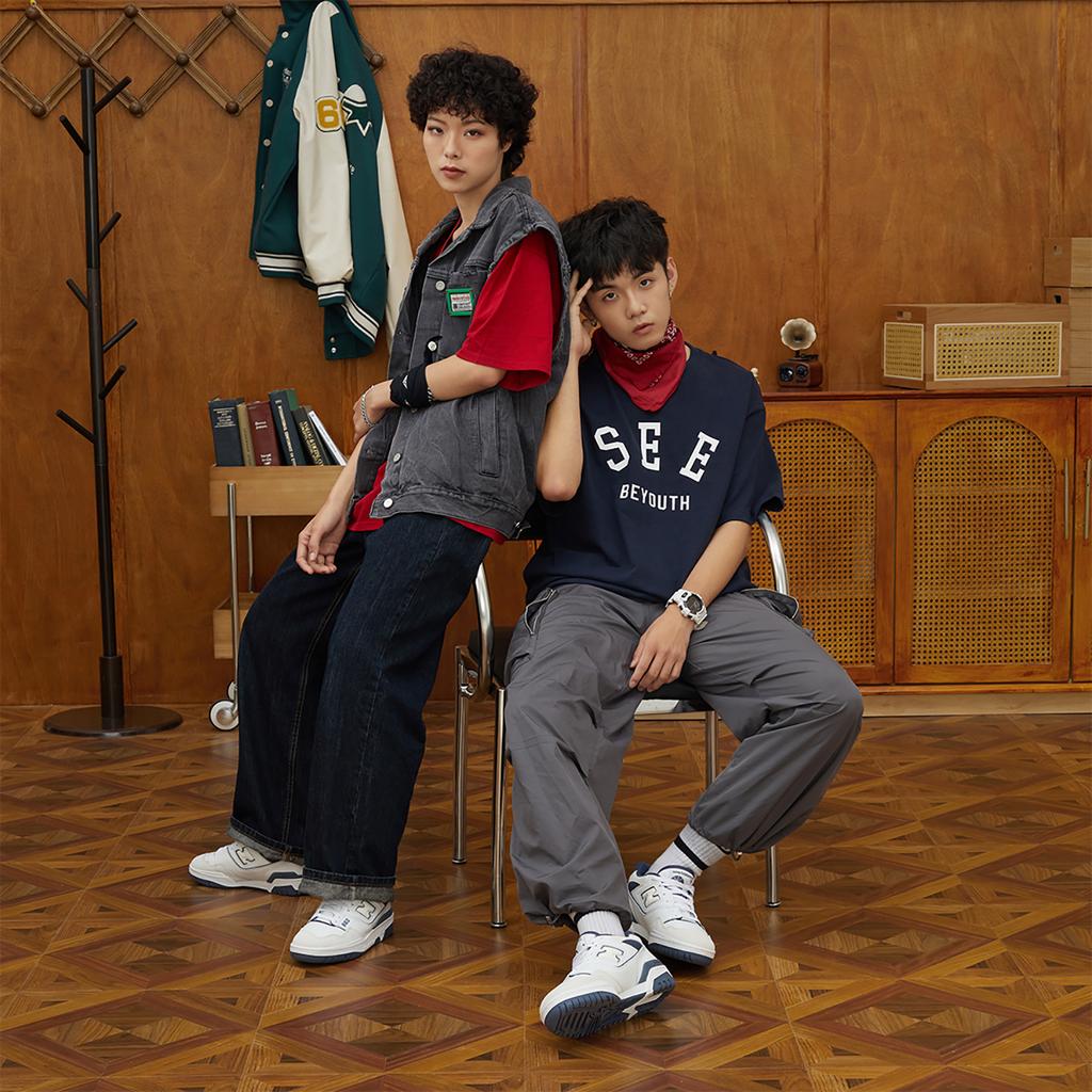 New Balance 550 Бело-пыльно-синие кроссовки BB550STG