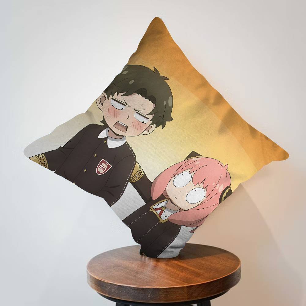 Anime Spy X Family Cushion Cover Polyester Sofa Cushions Decorative Throw Pillows Home Decoration Pillowcover