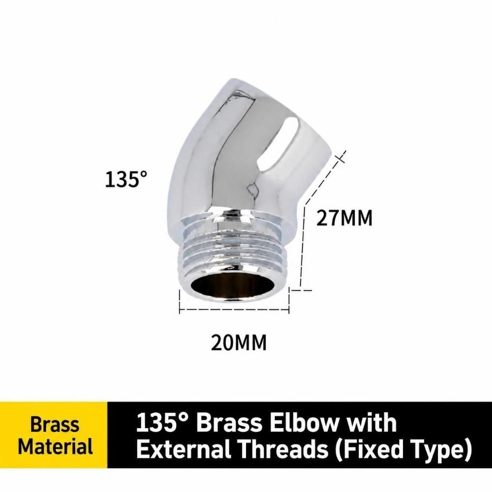 G1/2 Connection Shower Arm Adapter Top Spray Angle Elbow Adapter Hand Shower