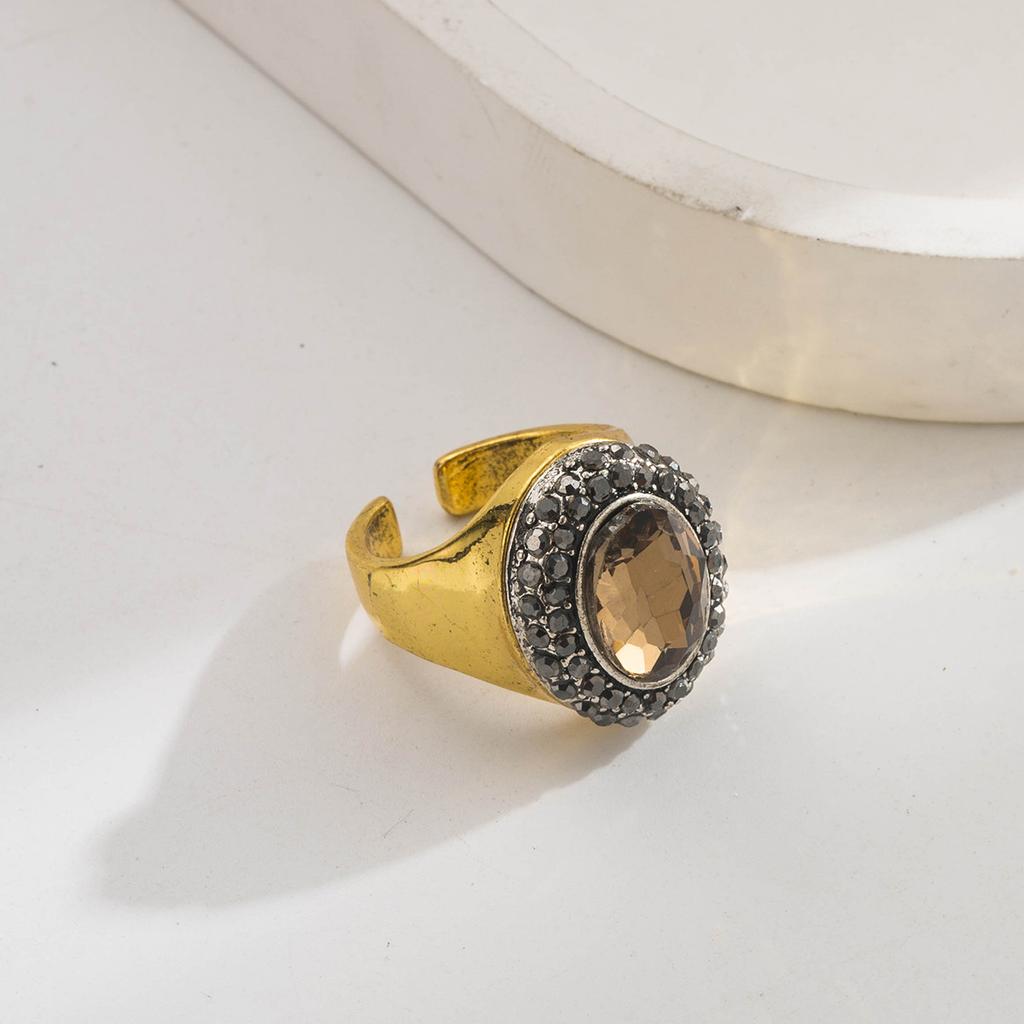 Медное кольцо с открытым дизайном «Глаз дьявола» с покрытием из 18-каратного золота, микропаве из цирконов, модное, элегантное украшение для рук