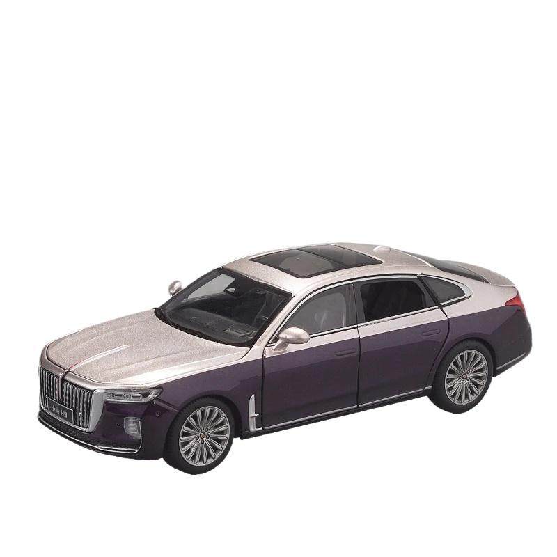1/32 имитационная модель игрушечного автомобиля HongQi H9 литой лимузин с подсветкой и инерционной системой, коллекционные масштабные игрушки для мальчика, подарок на день рождения
