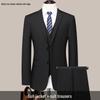 Мужской корейский приталенный профессиональный костюм-двойка – пиджак и брюки на все сезоны