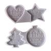 Christmas Tree Silicone Mould Round Heart Shape for Holiday Ornament Candle Soap Crafting Food Grade Materials