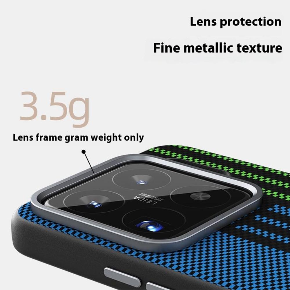 ABEEL Чехол для Xiaomi 15S Pro, совместимый с MagSafe, напечатанный ПК ТПУ Алюминиевый сплав Кожаный чехол для телефона