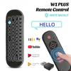 W1 PLUS Air Mouse Remote Control 2.4G RF Wireless Mini Voice Keyboard Smart Gyroscope Keyboard Sense Anti-loss IR for Android TV Box