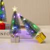 1Pc Night Light New Year Party Christmas Tree Mini Colorful Luminous Xmas Tree DIY Home Decor Candle Lamps Ornaments LED