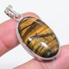 Натуральный камень Тигровый глаз 925 стерлинговое серебро Ювелирная подвеска 1,89" z4k09