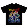 Тяжелый хлопок Dragon Ball Super Saiyan Мультяшная анимация Ретро Японская Свободная Мужская и Женская Футболка с коротким рукавом