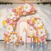 142pcs Daisy-Themed Wreath Arch Set Perfect for Easter Spring-Themed Parties Valentine's Day Wedding Engagement Birthday Party