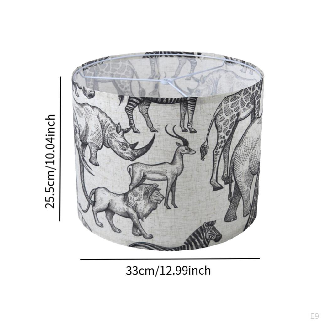 Drum Lampshade Bulb Guard Ceiling Light Shade Boho Cover for Living Room Farmhouse