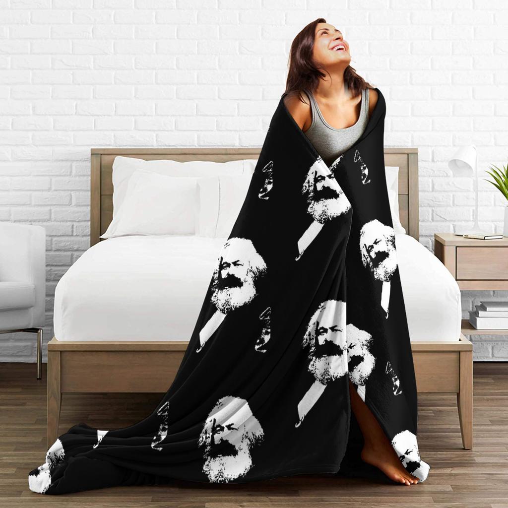 Karl Marx Blanket Quality Super Warm Throw Blanket Winter Students Bedroom Novelty Bedspread