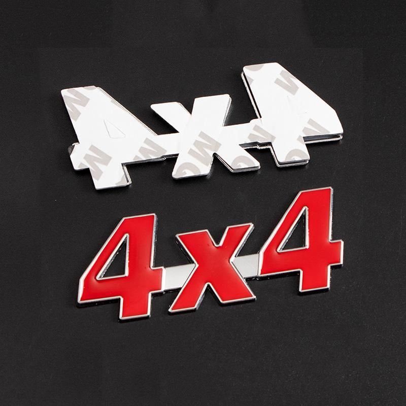 3D Metal 4x4 Logo Letters Car Trunk Emblem Badge Decal Sticker For Toyota Tacoma Off Road Land Cruiser JEEP Wrangler Accessories