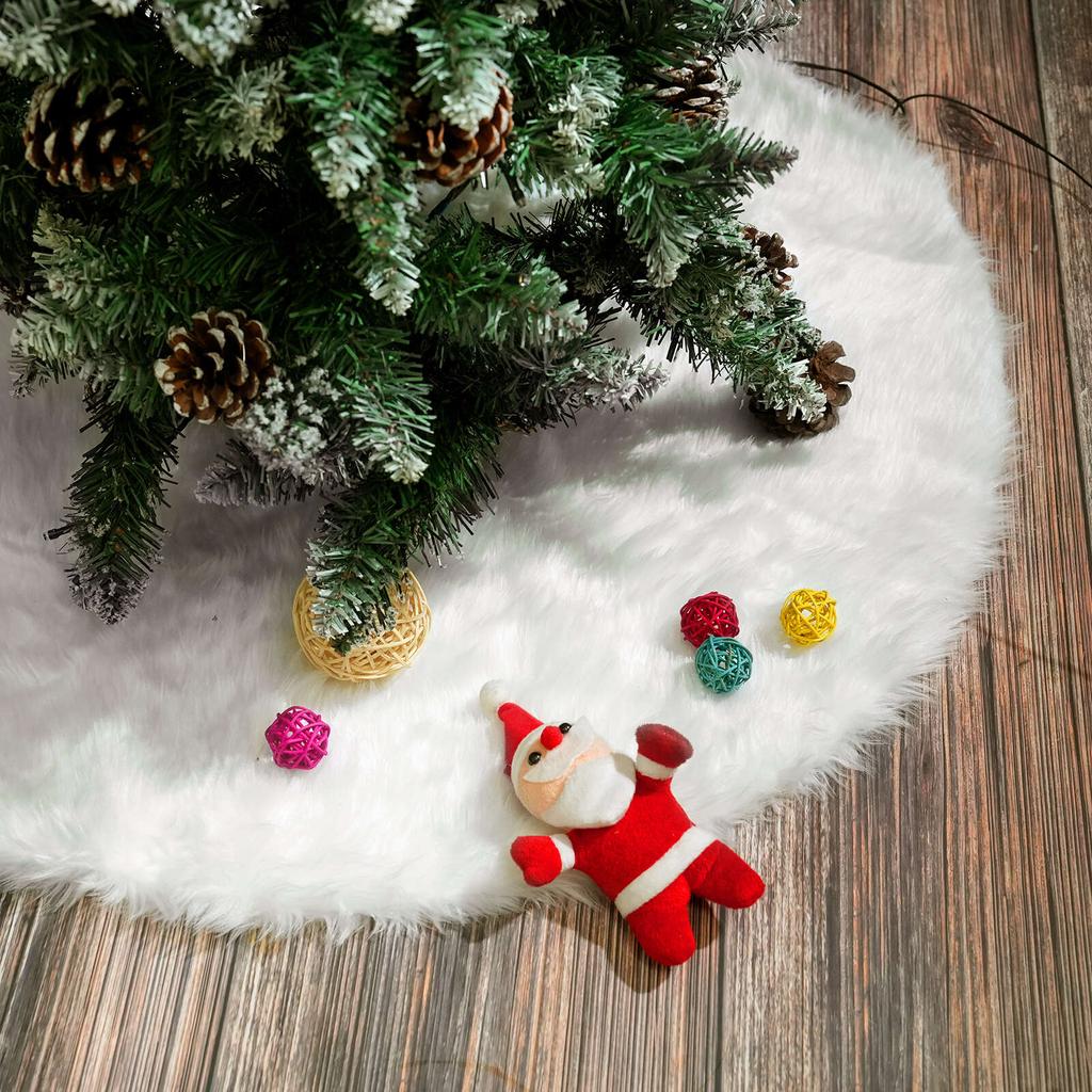 Юбка для рождественской елки, белая юбка для елки, украшение, имитация кролика, плюш, 120 см