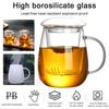 High Borosilicate Glass Tea Three-Piece Cup With Filter Teacup,High Borosilicate Glass Tea Mug Infuser,Separating Glass Teacup