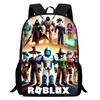 15-дюймовый детский игровой рюкзак Roblox - Школьная сумка с мультяшной тематикой, Унисекс для мальчиков и девочек от 5 до 8 лет, Регулируемые мягкие лямки
