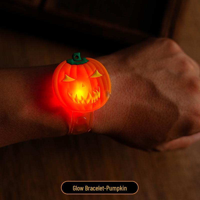 Luminous Halloween Pumpkin Devil Horn Headband for Concerts and Parties