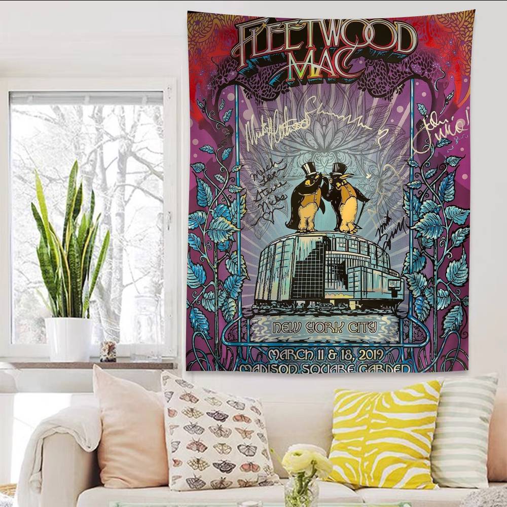 Fleetwood Band Mmac Classic Anime Tapestry Hanging Tarot Hippie Wall Rugs Dorm Home Decor