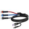 240 Вт 3 в 1 Быстрая зарядка Кабель Для Micro USB Type C Зарядный Кабель Несколько USB-портов Множественный USB-зарядный кабель