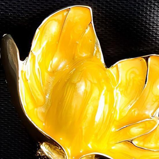 Брошь «Цветок магнолии» для женщин, эмалированный сплав, цветок, булавка на лацкан для курток, платьев, пальто, шляп, аксессуаров