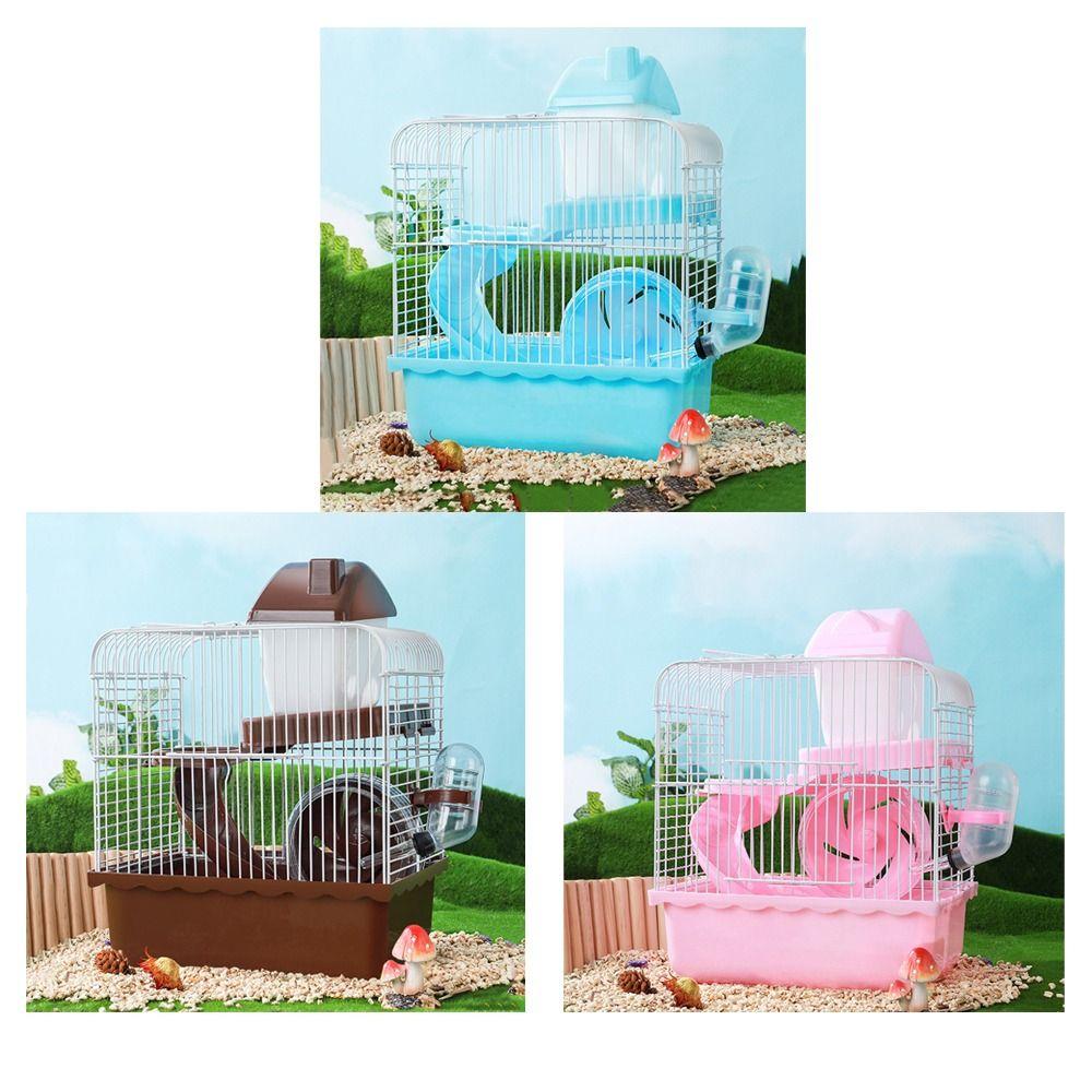 Feeding Bottle Hamster Habitat Cage Ventilation Hamster Nest Hamster Double-storey Villa  Pet Shop