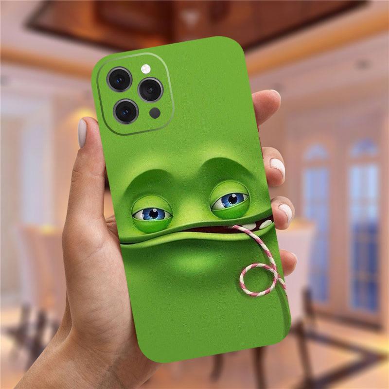 Чехол для телефона с 3D забавным лицом для iPhone 13 12 Pro XS Max Mini XR X 10 7Plus 7 8 Plus, мягкий чехол из ТПУ для iPhone 11 Pro Max, чехол, сумки