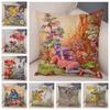Fairy Tale World Elf Sofa Colorful Cute Cartoon Flower Girl Pillowcase Decorative Home Pillowcase