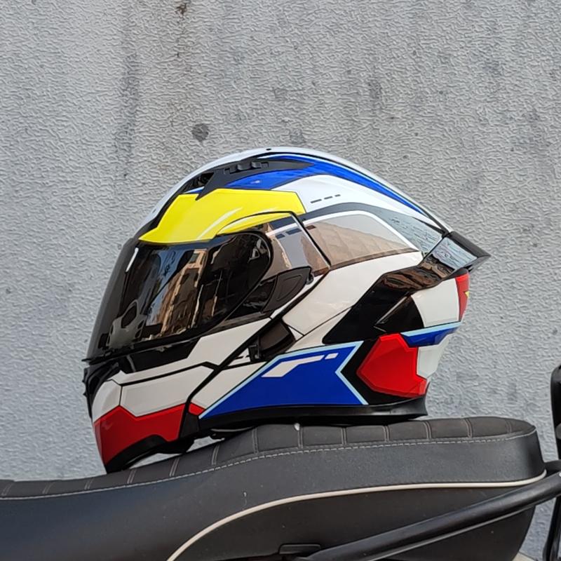 Мотоциклетные шлемы Двойные козырьки Модульный откидной шлем одобренный DOT Полнолицевой шлем мотогоночный шлем abattaible para moto