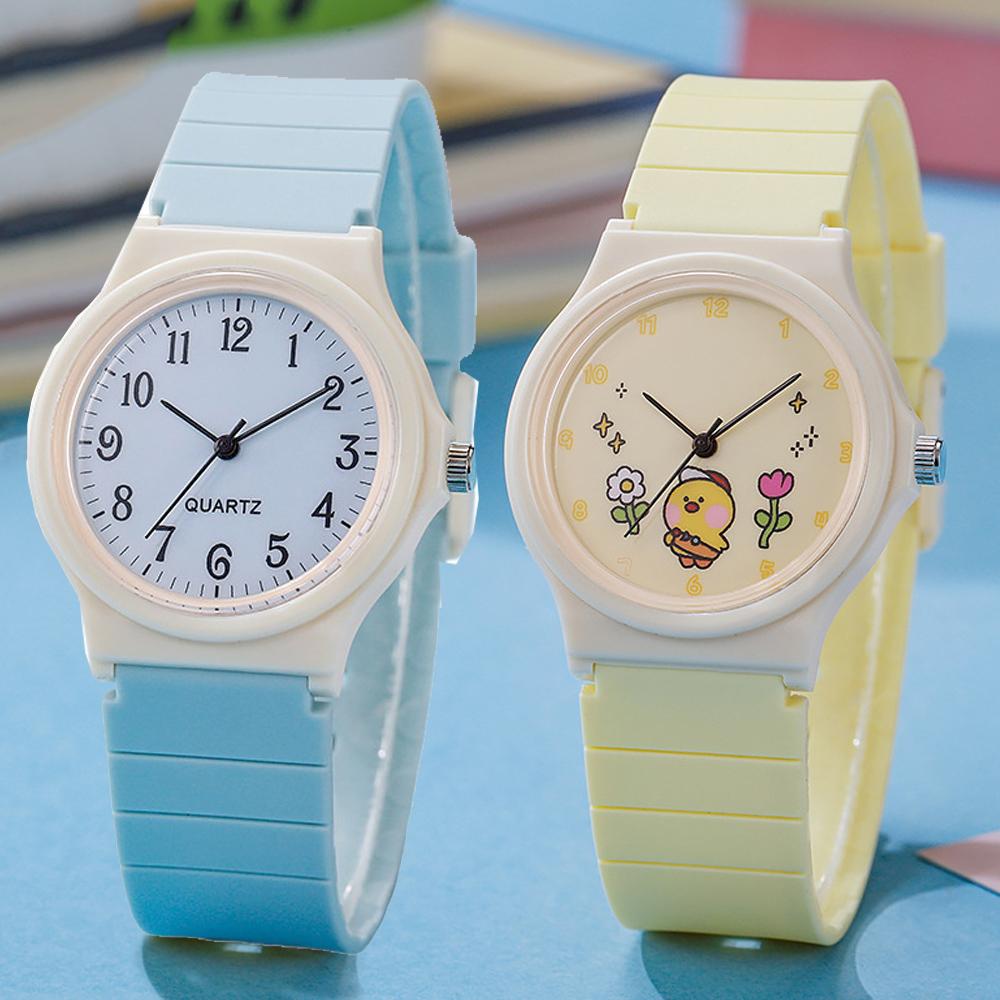 Luxury Student Exam Watch Silicone Strap Quartz Watch Cute Cartoon Pattern Boy Girl Gift Wristwatches Relojes Para Mujer
