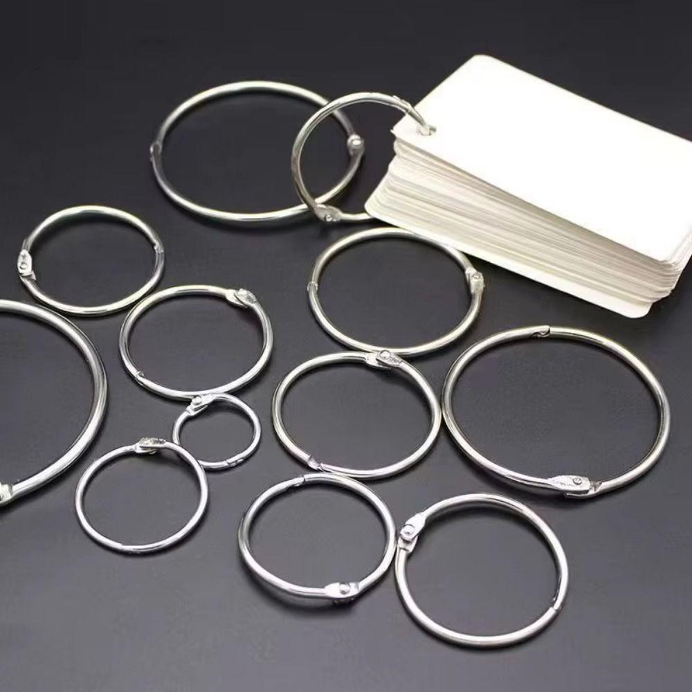 50/100Pcs O Ring Metal Binder Ring Sturdy Paper Binder Ring Loose Leaf Ring  School Office Supplies