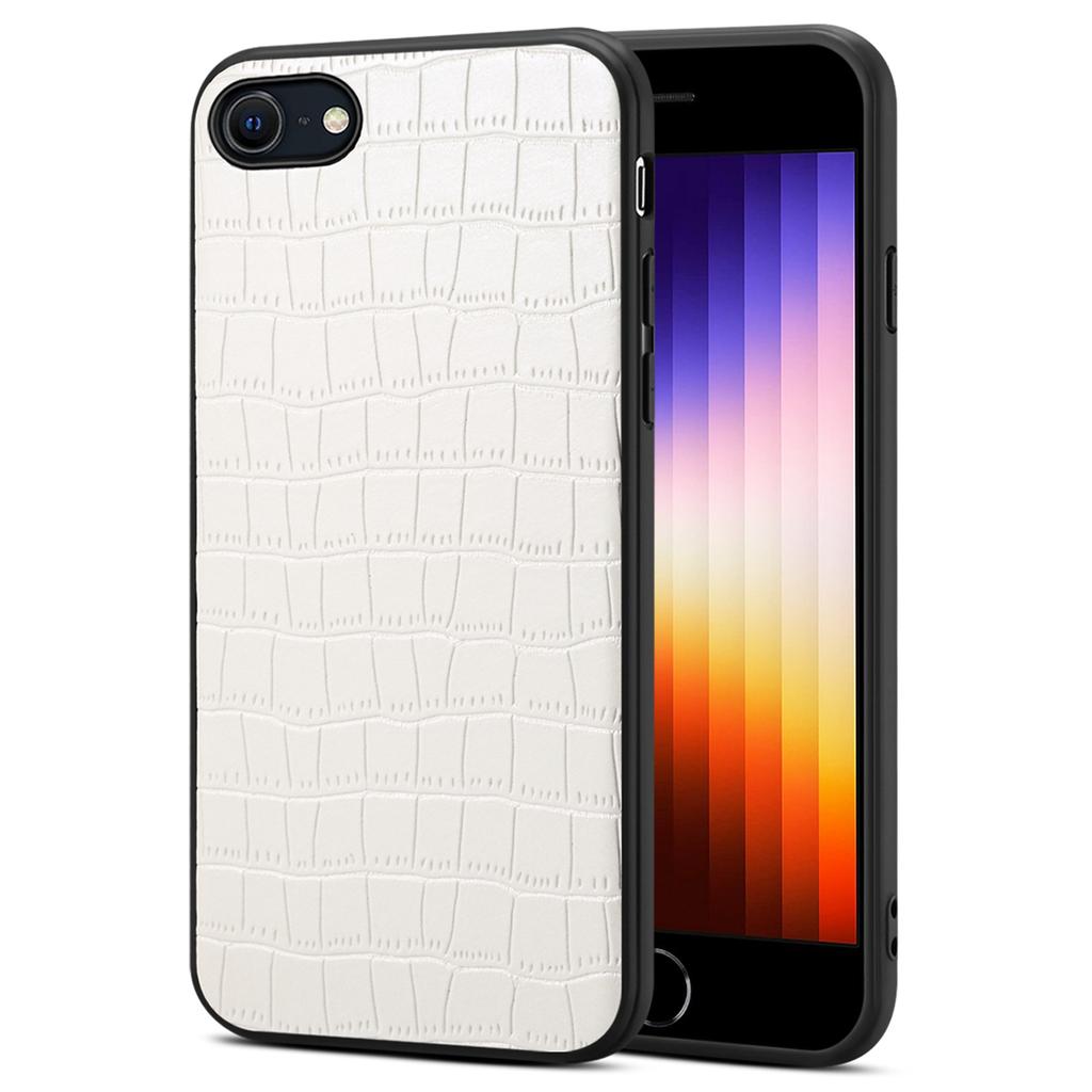 Для iPhone 7/8/SE (2020)/СЕ (2022) Чехол из крокодиловой текстурированной искусственной кожи + чехол для телефона из поликарбоната + термополиуретана