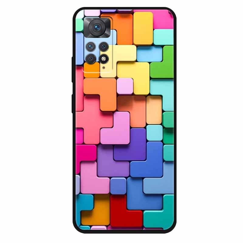 Чехол For Xiaomi Redmi Note 11 Pro 5G Чехол Крутой Космос Мягкий Силикон ТПУ Чехлы Для Xiaomi Redmi Note 11Pro 5G Волк Защитный Корпус
