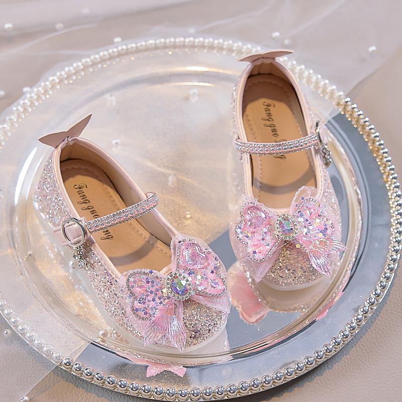 Новые Хрустальные Туфли-Хвост Русалки для Девочек 2025 года с Мягкой Подошвой и Высоким Каблуком, Идеальны для Вечерних Платьев