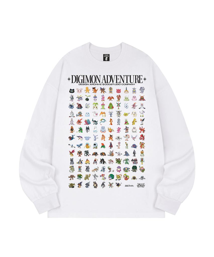 ODDSTUDIO [Digimon Adventure] Digimon All Characters Long Sleeve - 2 Colors