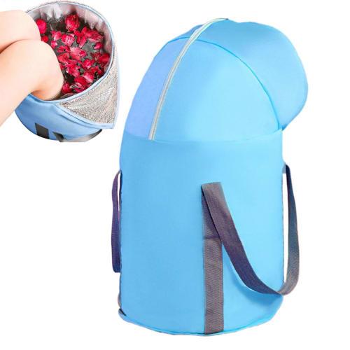 Foldable Foot Bath Bucket | Foot Washing Bag with Knee Cover | Portable Foot Bath Basin for Pedicures, Foot Spa, Travel, Outdoors, and Laundry