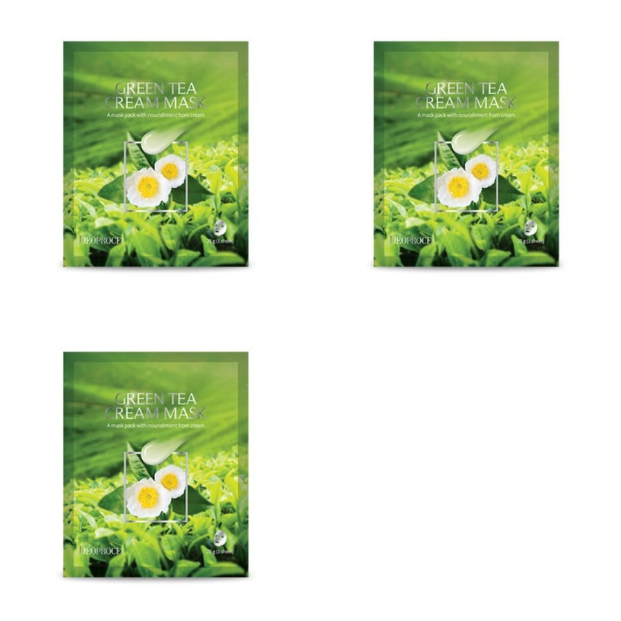 Deoproce Крем-маска с зеленым чаем 25 г*5 шт/10 шт/15 шт/20 шт