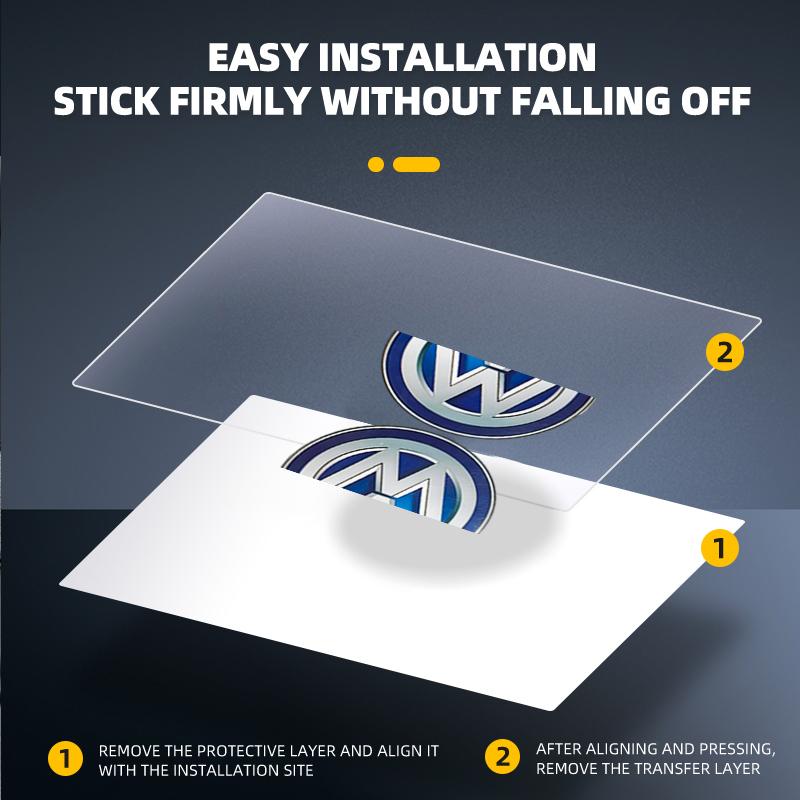 Car Stickers Fashion Car Stickers Cool Metal Car Logo Emblem Sticker Decal For Volkswagen Tharu R Polo T5 GTI Tiguan Passat