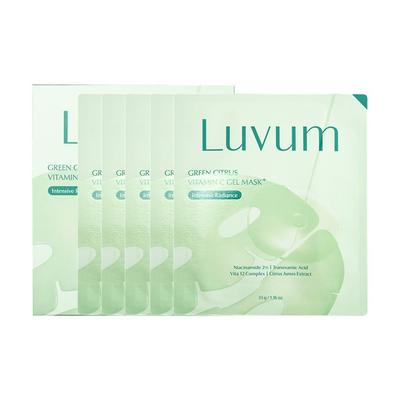 Luvum Rubium Skin Зеленый Цитрусовый Витаминный Морской Гель-маска 33г 5 листов