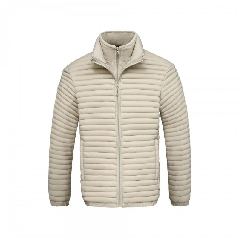 Mens Lightweight Puffer Jacket With Stand Collar Warm Winter Coat Casual Cotton-Padded Outerwear