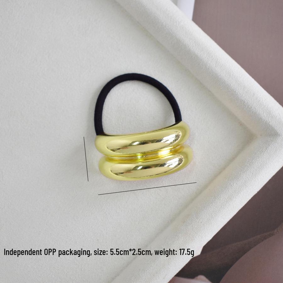 "U-Shaped Alloy Ponytail Headband: High-End, Cold Style, Seamless, Minimalist Hair Ring"