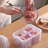 Герметичный контейнер для хранения продуктов Мясо Фрукты Овощи 4 отделения Органайзер для холодильника Хранитель мяса фруктов овощей Пластиковый контейнер для гарнира