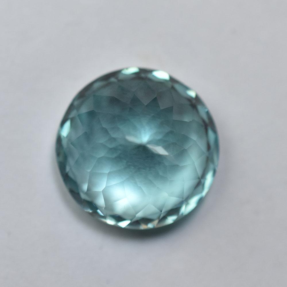Bluish Green Sapphire Round 17 Ct Beautiful Certified Loose Gemstone
