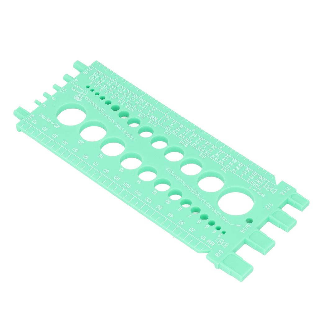 Инструмент для измерения болтов, пластиковый, интегрированный, портативный, дюймовая и миллиметровая шкала, резьбомер для гаек и болтов