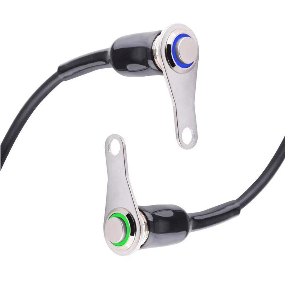 Motorcycle Handlebar Switch Manual Return Reset Button CNC Aluminum Alloy for Horn Engine Power Start Kill Switches Waterproof