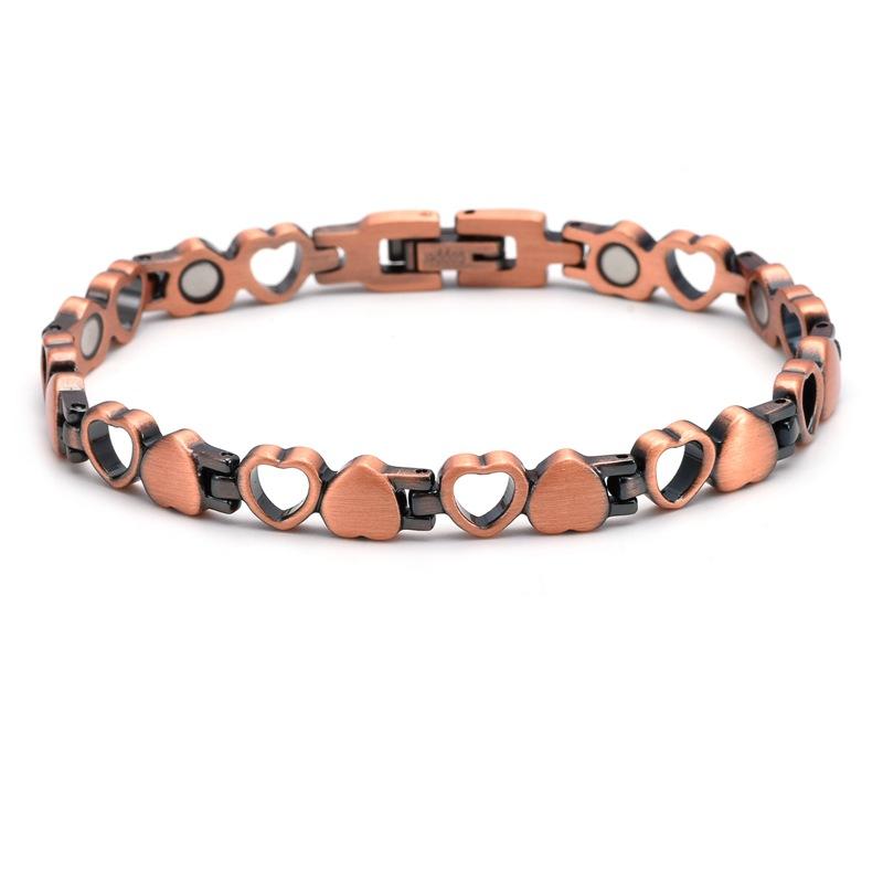 Red Copper Love Bracelet Fashionable and Versatile Women's Magnetic Therapy Detachable Bracelet Energy Hand Jewelry