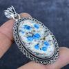 Natural K2 Blue Azurite Gemstone 925 Sterling Silver Jewelry Pendant 2.60" E1Y34