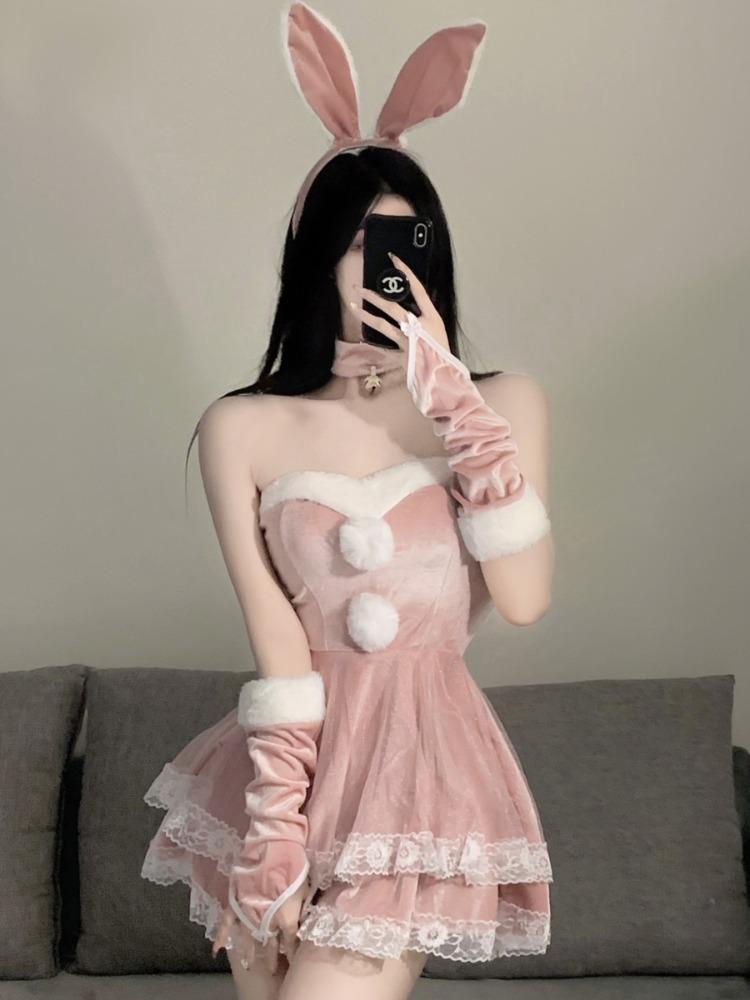 Женские сексуальные рождественские велюровые комплекты бюстгальтера и трусиков, модное интимное эротическое нижнее белье, эротические бюстгальтеры, стринги, наряды, комплекты нижнего белья, косплей Санты