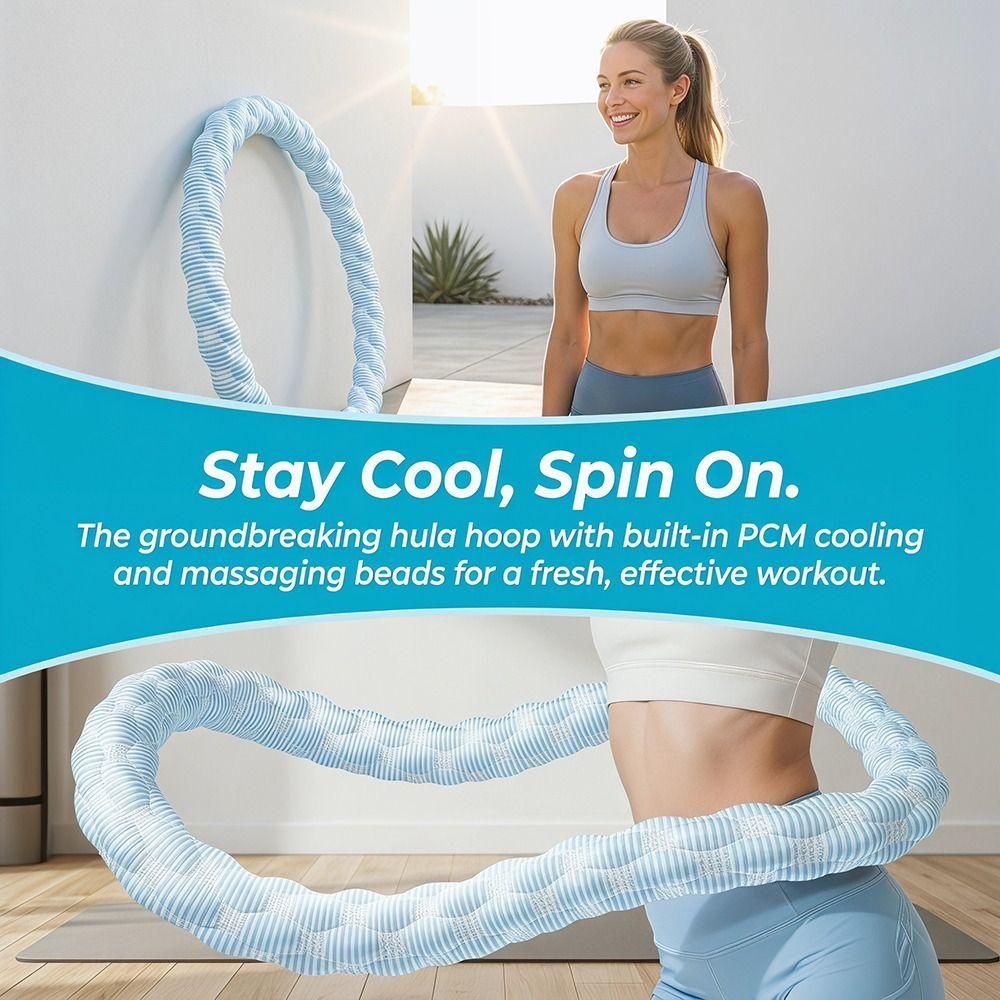 Ice Silk Soft Fitness Hoop Silent Design Fitness Waist Trainer Full-Body Training